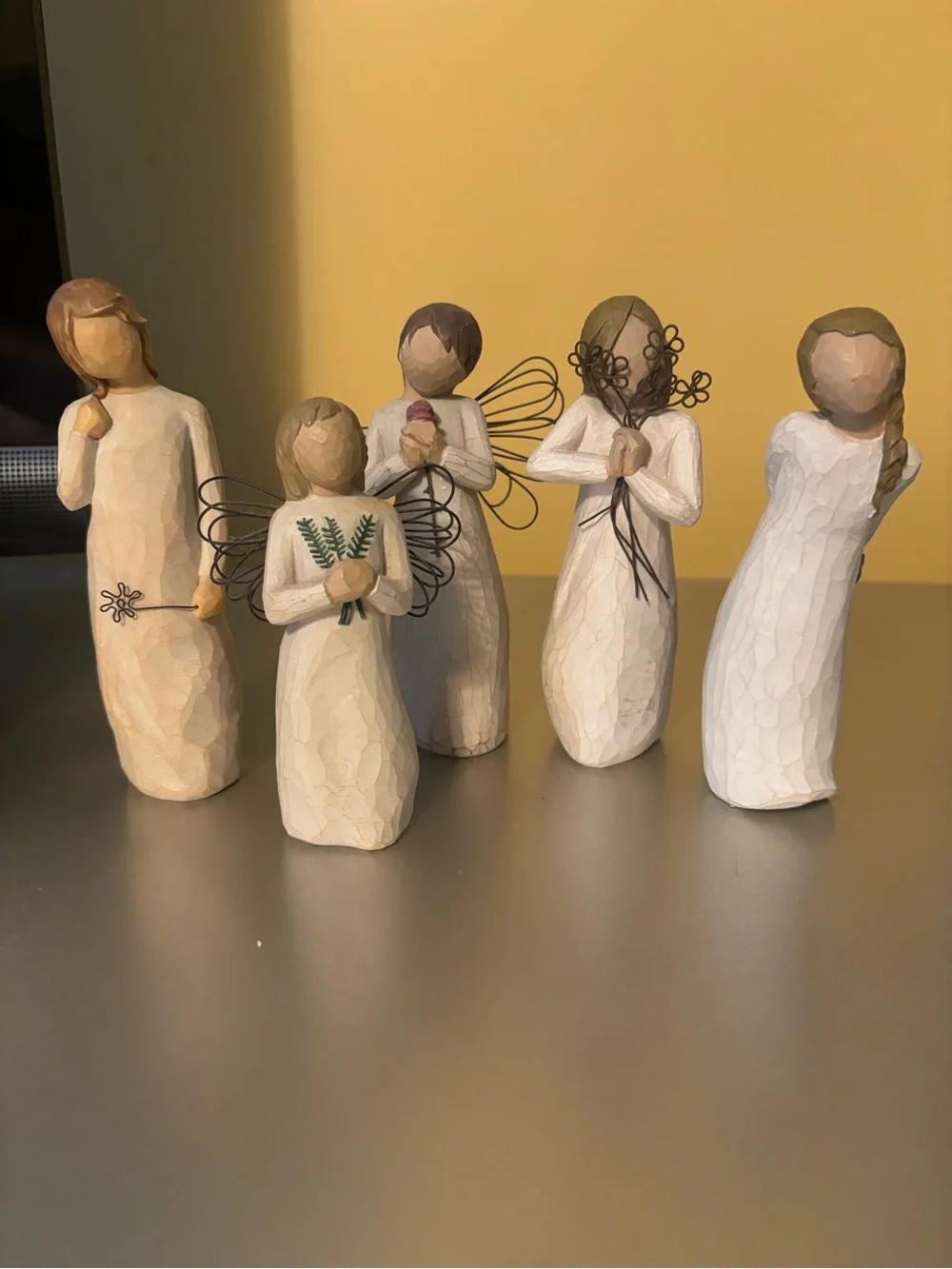 Willow Tree Neutral-Toned Angel Figurine Set - Beige & White